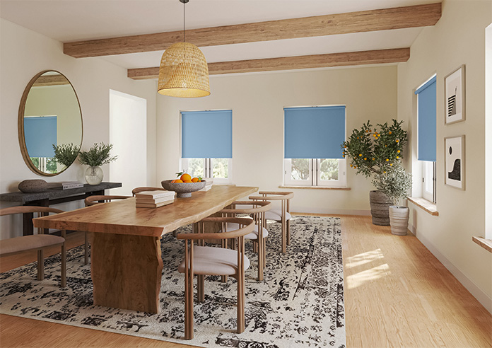 Rimini (FR Blackout), Turkish Blue - Roller Blind - Image 7